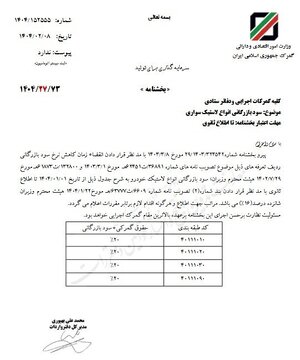 تعرفه واردات لاستیک ۲۰ درصد شد